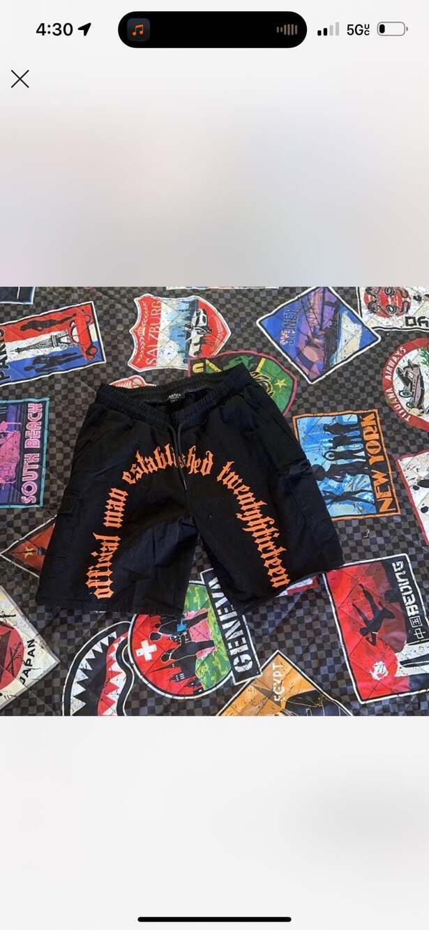 BoohooMAN Official Man Established Twenty Thirteen Cargo Shorts